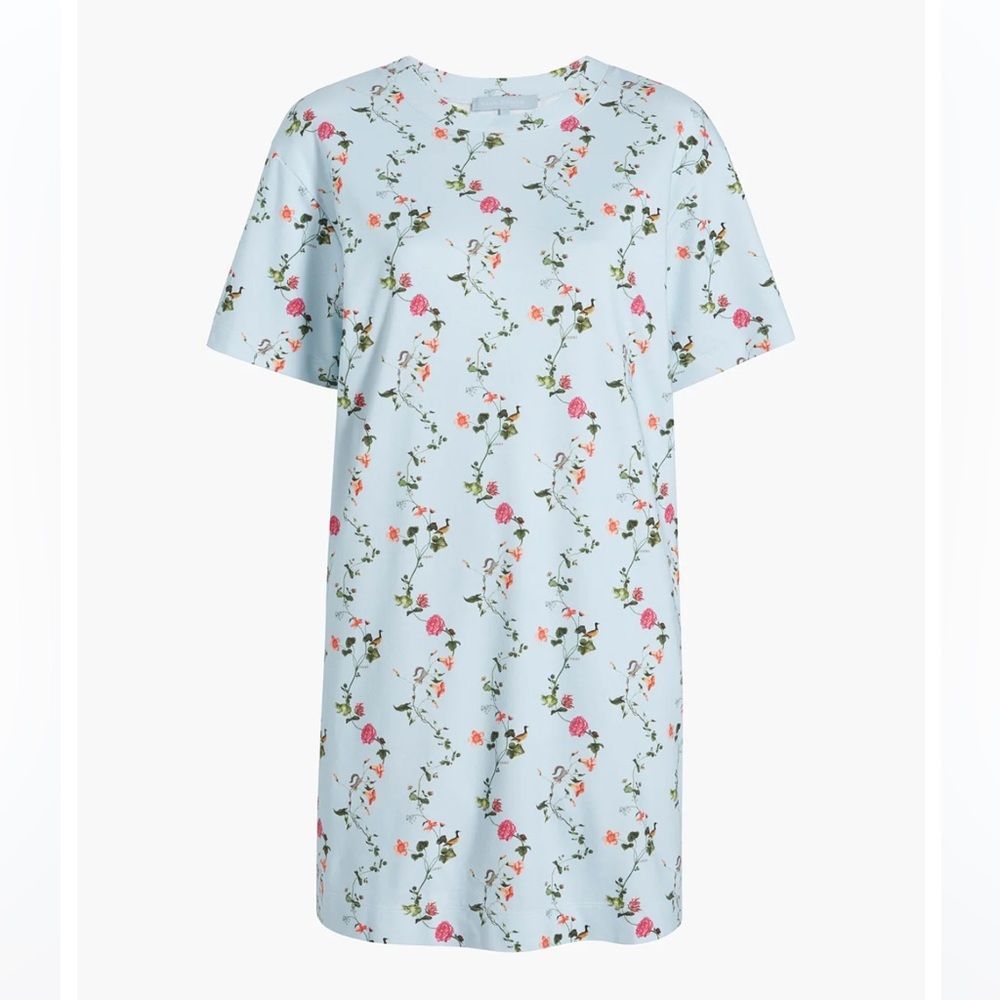 Hill House Floral Print Pajama Dress - Light Blue and Pink